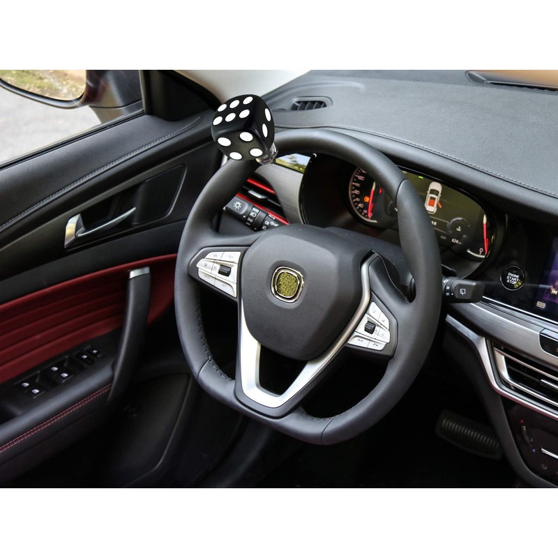 Abfer Steering Wheel Spinner, Dice Shape, Power Steering Wheel Spinner,