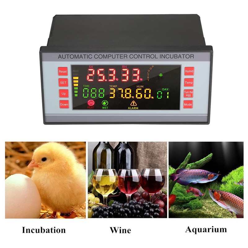 Egg Incubator Controller Thermostat with Temperature Humidity Sensor Probe Temperature
