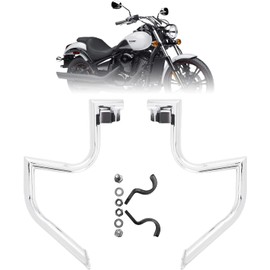 Kinglemc Engine Guard Highway Crash Bar for Kawasaki Vulcan 900 VN900 Classic Custom 2006-2024 (Ordinary Style, Chrome)