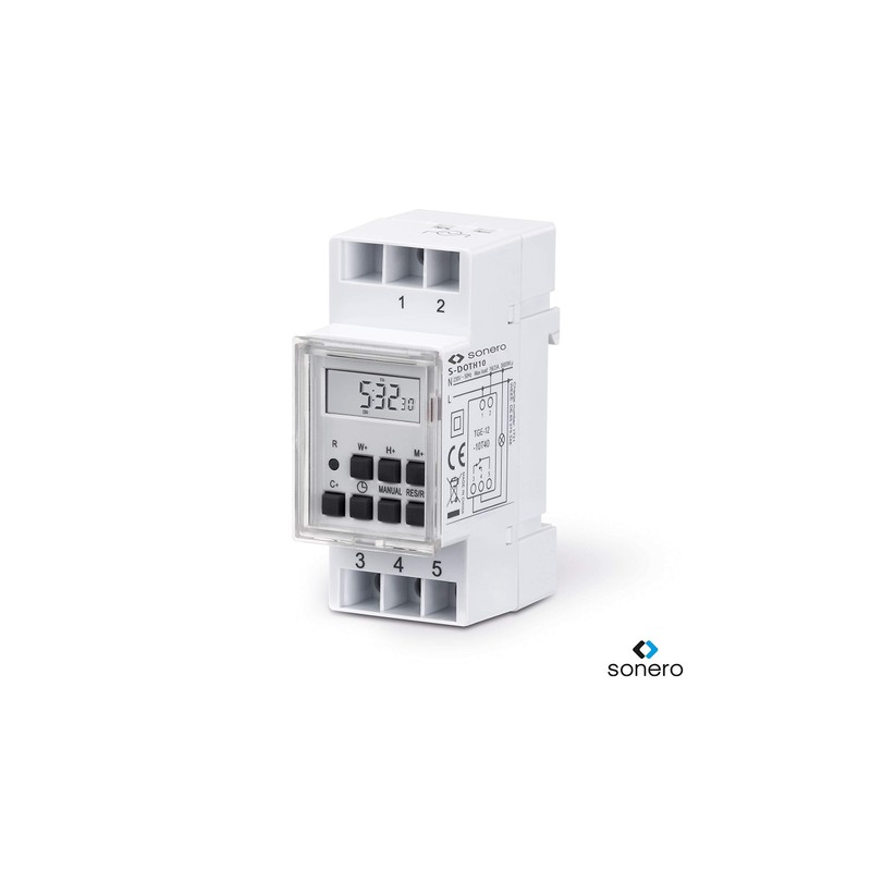 sonero® S-DOTH10 Digital Timer for DIN Rail / Switch Panel