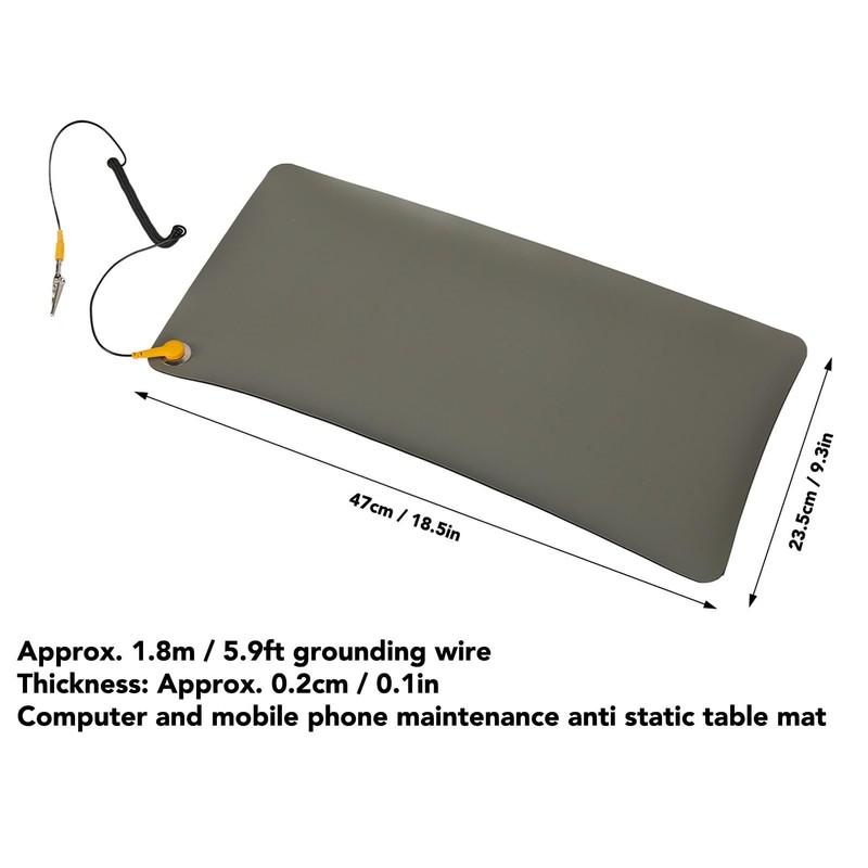 Anti Static Mat, Rubber Heat Resistant Anti Slip Electronics Repair