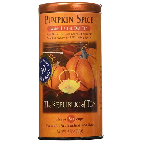 The Republic of Tea Pumpkin Spice Black Tea, 50 Tea