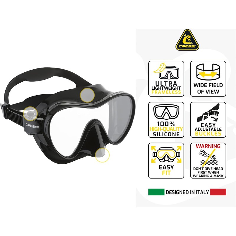 CRESSI Visor F1 Frameless para Snorkeling