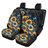 Bulopur Sunflower Butterfly Car Seat Cover Auto Accessories Interior 4Pcs,
