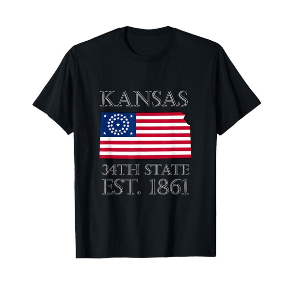 Kansas 34th State Est 1861 Civil War 34 Star Flag