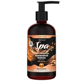 Bienat | Aceite Masaje Almendras Dulces 240mL | Con Aroma, Vehicular | Aroma delicado, vitamina E, aceite vehicular, hidratación y nutrición