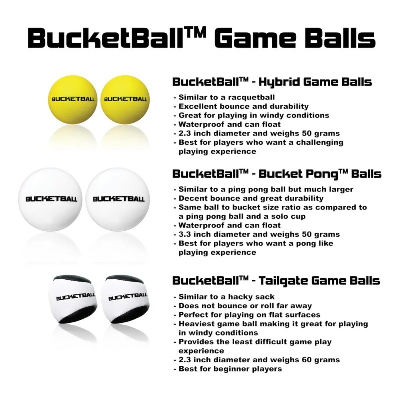 Paquete Combinado Bucketball | Giant Yard Pong Edition | Mej