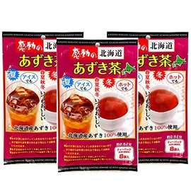 Impressive Hokkaido Azuki Tea 24 Bags (0.1 oz (3 g) x 8 Bags x 3 Bag Set)