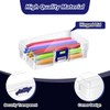 Dcocdeely 24 Pcs Plastic Crayon Box Clear Crayons Holder Case
