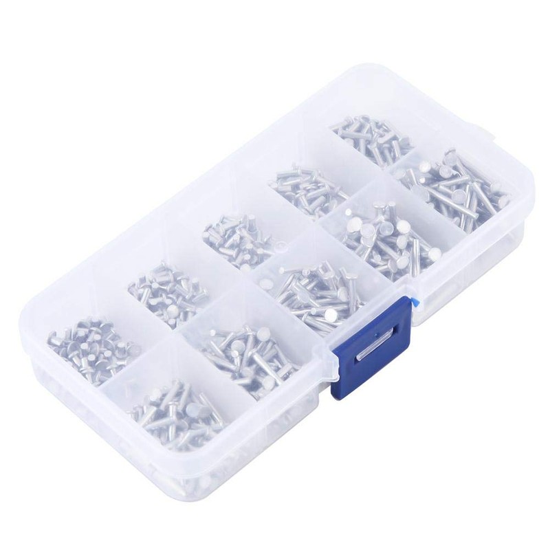 Full Rivets 500pcs Aluminum Flat Head Full Rivets Multi Size
