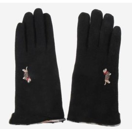 Daks (신세계강남점)블랙 퍼피자수 울 여성장갑 DCGV7F203BK (Sinsegae Gangnam) Black Puppy Embroidered Wool Women's Gloves DCGV7F203BK