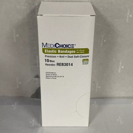 MediChoice #REB3014 Dual Self-Closure Elastic Bandages, 4" x 5.5yd - Qty: 10