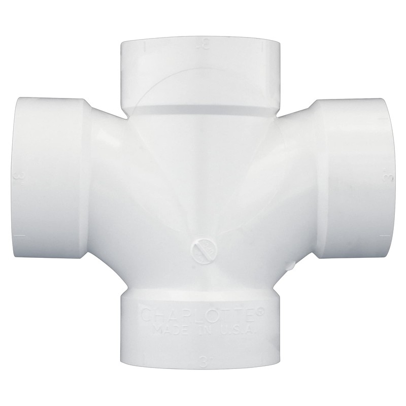 CHARLOTTE PIPE 3 DWV Double Sanitary TEE DWV (Drain, Waste