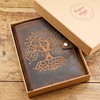 Embossed Tree of Life Genuine Buffalo Leather Refillable Journal -