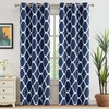 Melodieux Navy Blue Moroccan Blackout Curtains 84 Inches Long for