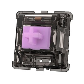 DUROCK Linear Switches, Creamy Purple Stem L4 Linear Switch 67g, 5 Pins Smooth Lubed Switches for Mechanical Keyboards (DUROCK L4 Smokey, 90pcs)