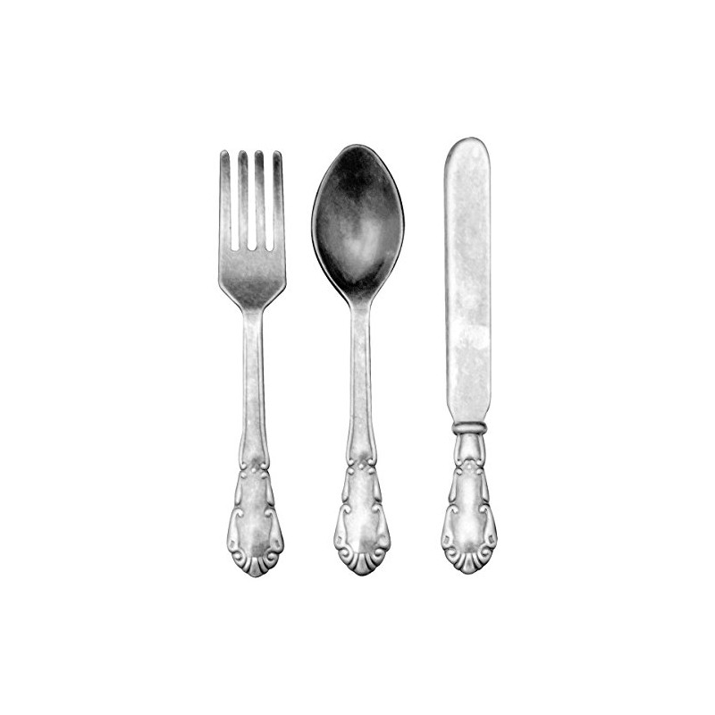 Tim Holtz Idea-ology Silverware Adornments 9/Pack, 2.5 Inch Tall Each,