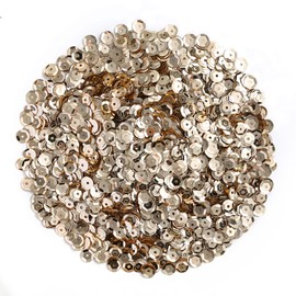 Naler 2800 Pieces 6MM Champagne Color Loose Cup Sequins, Iridescent Spangles for Sewing Embroidery, Crafts,Wedding, Christmas, Easter Decorations