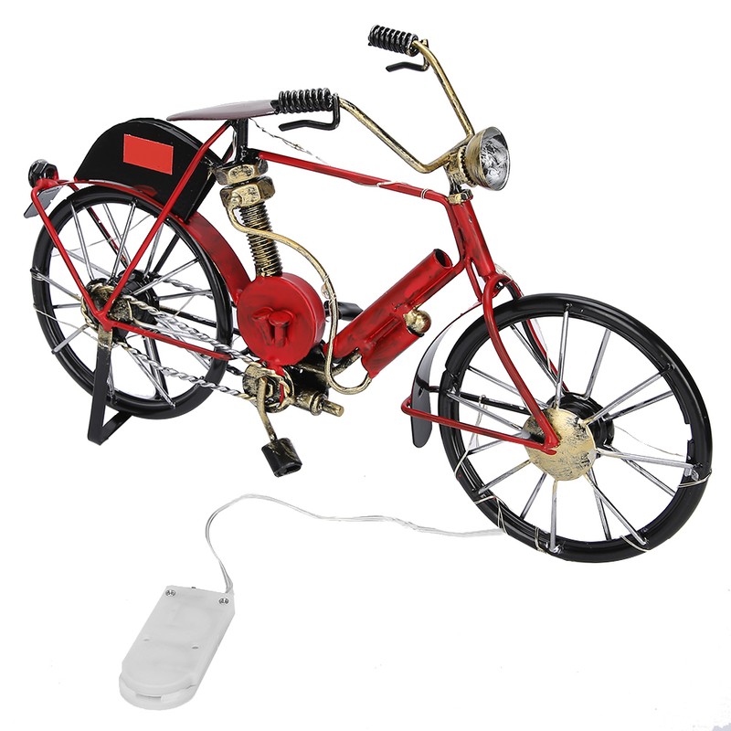 Red Mini Modern Bicycle Model Artwork Home Shop Decoration Ornament