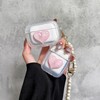 Yivenbarity Cute Case for AirPods 3rd Generation,Kawaii Love-Heart Bling Pink