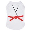 Petitebelle Judo Karate Taekwondo Jersey Puppy Dog Shirt (White/Red, XX-Large)