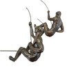 Darthome Set Of 2 Abseiling Men Ornaments Bronze Climbing Man