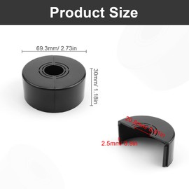 3 Pieces Radiator Pipe Collars, DEANKEJI Chrome Radiator Pipe Cover, 3 Sizes in 1 Radiator Pipe Cover, Suitable for Diameter 20mm / 25mm / 33mm, for Faucet Decoration Etc(Black)