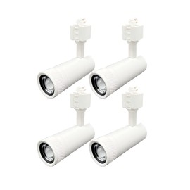 HSJZZM LED Track Lighting Heads Compatible with Single Circuit H Type Rail Ceiling Spotlight for Accent Task Wall Art Exhibition Lighting 15W White Painted 3000K White