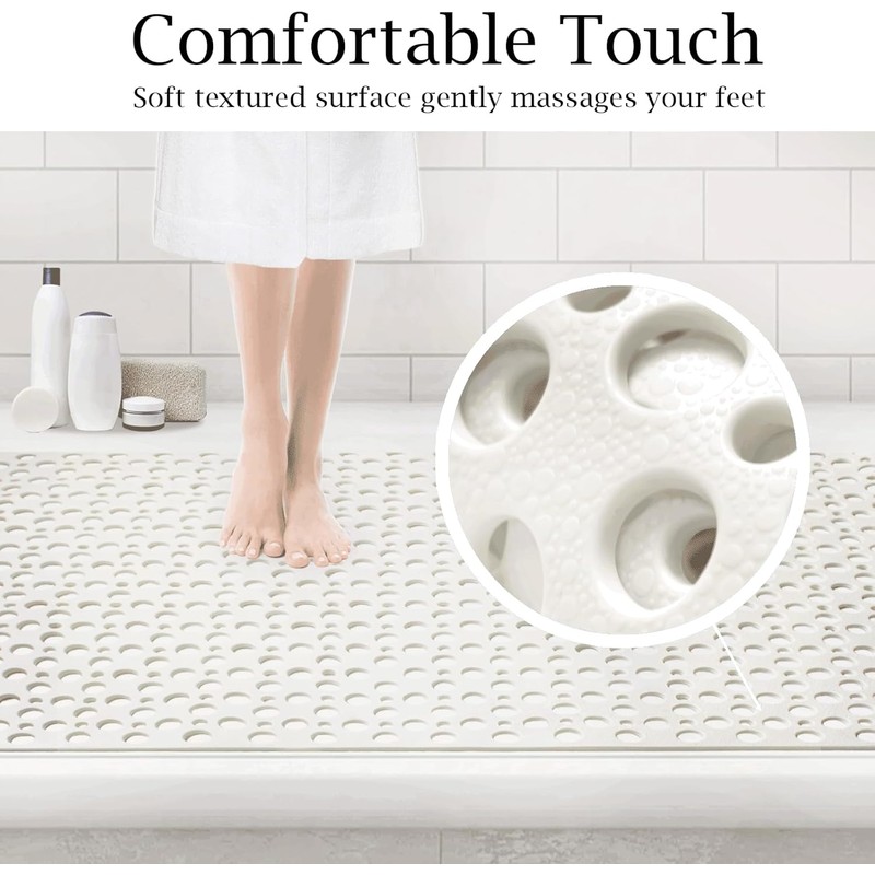 Extra Large Shower Mat Non Slip,47 * 31 Inch Bath