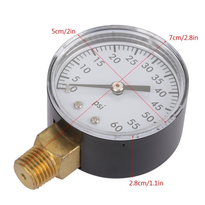 Pressure Gauge,0-60psi NPT 1/4,for Water Air Oil
