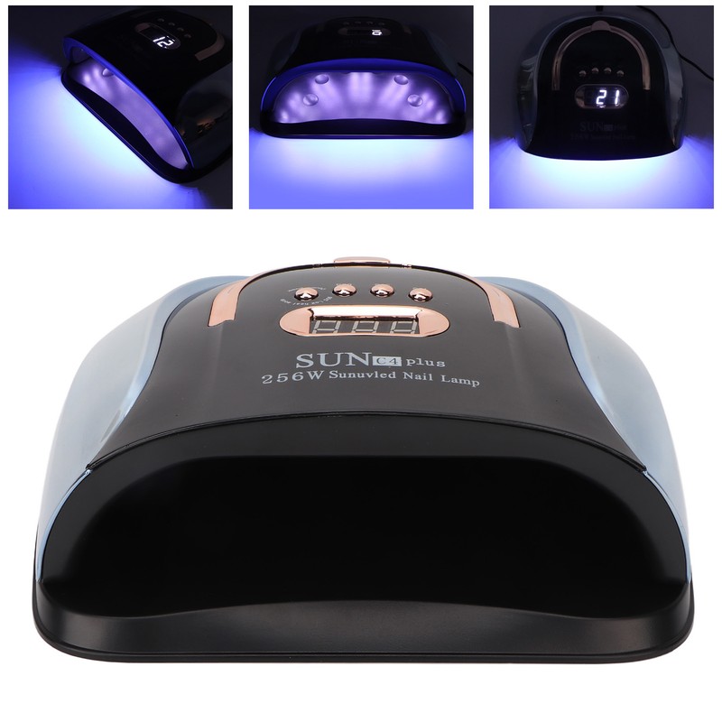 256W Nail Gel Curing Lamp 57pcs Light Chips Detachable Bottom