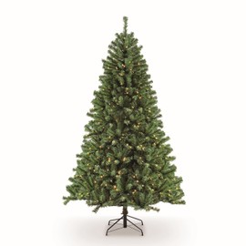 Puleo International Pre-Lit 6.5' Northern Fir Artificial Christmas Tree with 400 Lights, Green