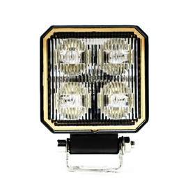 Alpena TrekTec MS4 LED Pod Lights, Off Road Lights, Square Fog Lights for Cars, Trucks, SUVs, CUVs, and UTVs, ATV Lights, Stainless Steel Ditch Lights for 12V to 24V, 4 LED Lights Per Pod, 2-Pack
