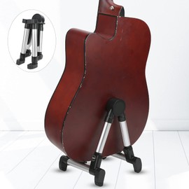 Vertical Guitar Stand, Guitar Display Stand, Foldable Retractable A-Frame Ukulele Stand Banjo Display Bracket Holder for Acoustic, Classic, Electric, Bass, Mandolin, Banjo, Ukulele