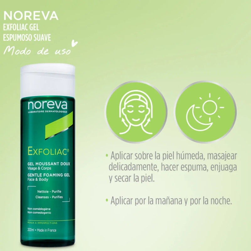 Gel Limpiador Noreva Exfoliac Acné Regulador De Sebo 200ml