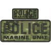 POLICE MARINE UNIT EMB PATCH 4X10&2X5 HOOK ON BACK MULTICAM/BLK