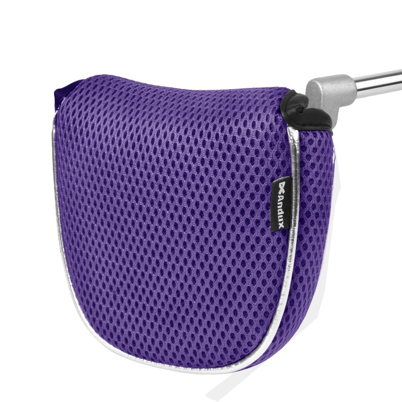Andux Mallet Putter Cover Golf Putter Head Cover Shaft Half