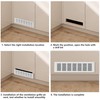 2pcs Cabinet Furniture Vent Covers,Louvered Ventilation Cover,Aluminium Alloy Ventilation Grille,Rectangle