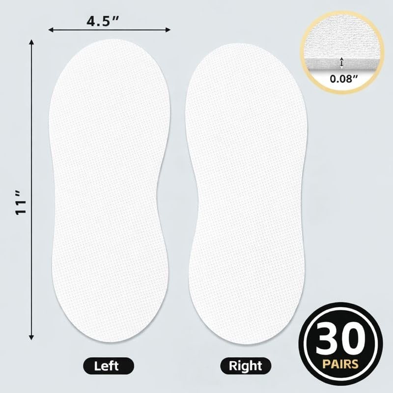 NYTERRAX Sticky Feet for Spray Tanning - 30 Pairs Disposable