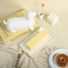 Colias Wing 3D Dachshund Shaped Ceramic Butter Dish with Lid