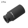sourcing map 2Pcs 12-Point Deep Impact Socket 1/2 Inch Drive