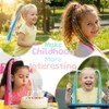 TOKUFAGU 12 PCS Colored Braided Hair Extensions for Kids, Beaded