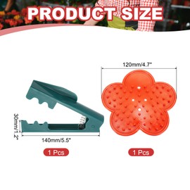sourcing map 2pcs Rose Thorn Stripper Tool Set 5.5" 4.7" ABS Plastic PVC Flower Thorn Leaf Remover Flower Stem and Leaf Stripping for Gardening Home Florist, Dark Green,Orange