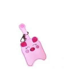 Pig Keychain for Hand Sanitizer, Hand Sanitizer Holder Key Chain in a cute piggy design