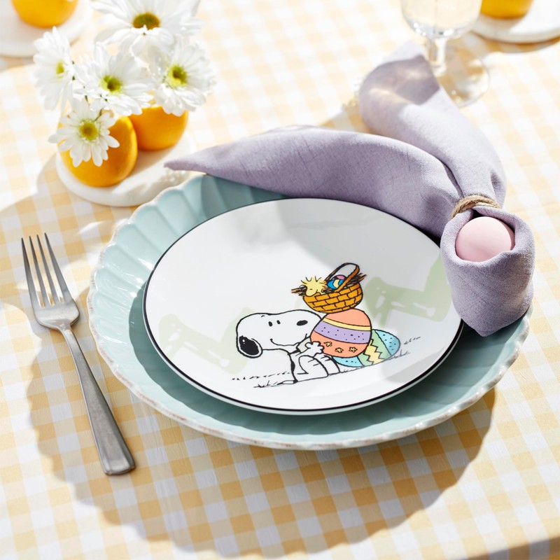 Lenox Peanuts Snoopy 4-Piece Easter Accent Plates Set, 4 Count,