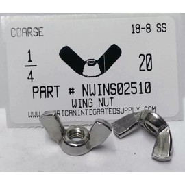 AmericanIntegratedSupply.com 1/4-20 Wing Nuts 18-8 Stainless Steel (10)