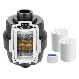 Hibbent Shower Filter for Hard Water, High Output Shower Head Filter to Remove Chlorine and Fluoride, 20 Stage Showerhead Filter, Shower Filter with 2 Replaceable Filter Cartridges, Oil-Rubbed Bronze