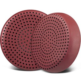 SOULWIT Earpads Replacement for Skullcandy Grind Wired/Wireless Bluetooth On-Ear Headphones, Ear Pads Cushions with Softer Leather, Noise Isolation Foam - Burgundy