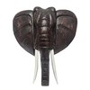 Huge 2ft Tall Elephant Head Hand Carved Mahogany Wood African