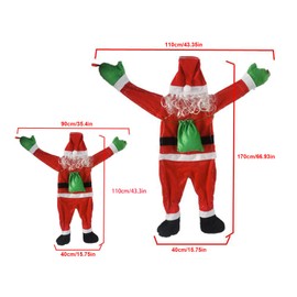 Santa Claus Climbing Led, Christmas Hanging Santa Decoration, Hanging Santa Claus Christmas Decorations For Christmas Tree Hanging Ornament Yard Decor Xmas New Year (110cm)